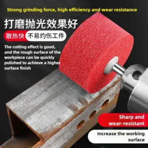Stainless Steel Cylindrical 6mm Nylon Fiber Polishing Wheel, Grinding Head, Metal Rust Removal and Polishing, Wood Deburring